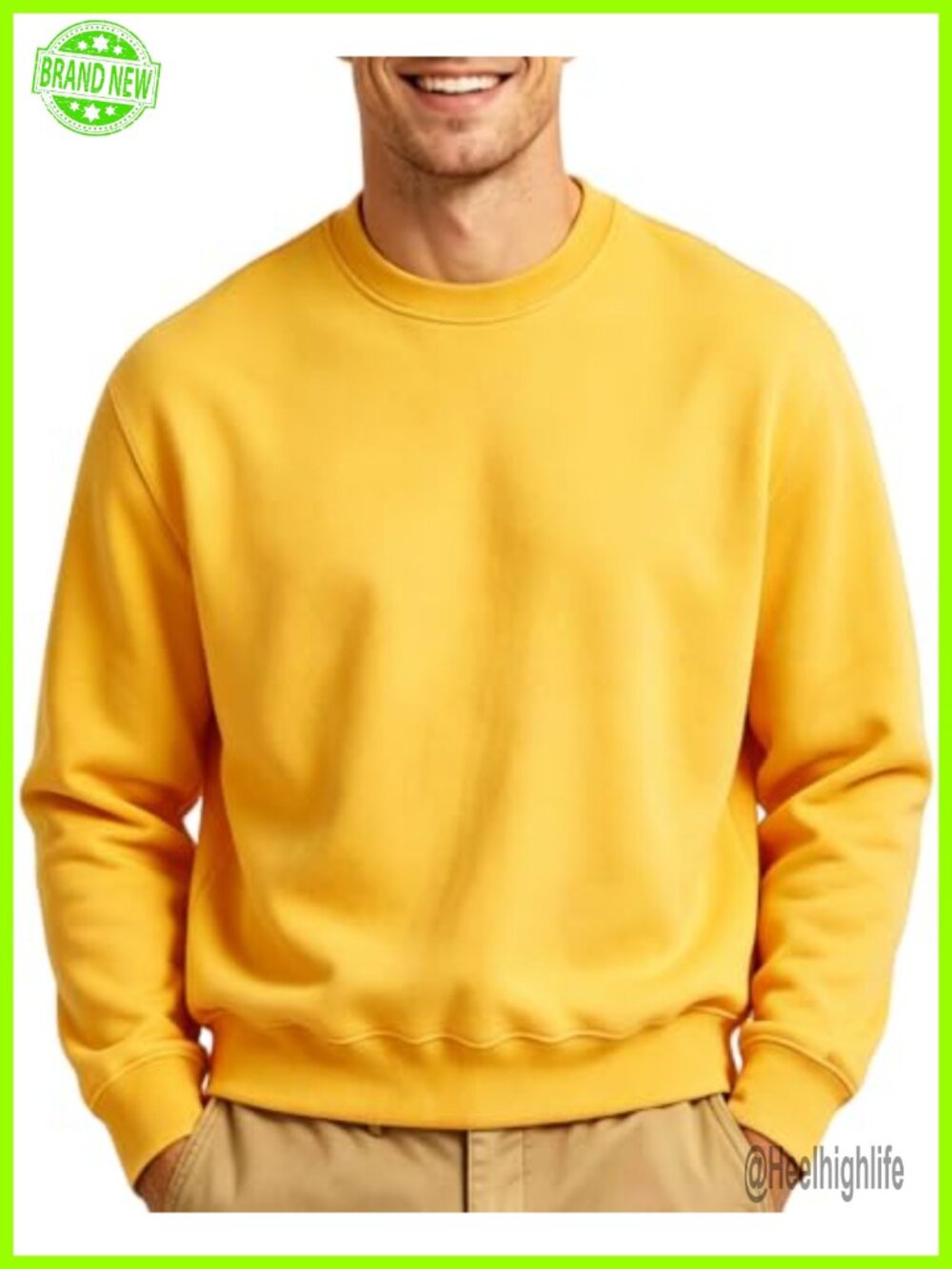 Men's Crewneck Sweatshirt Soft Long Sleeve Pullover